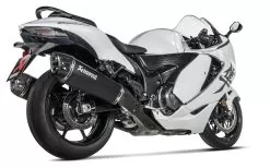 Akrapovic Slip-On Exhaust Suzuki Hayabusa 2022-2023 Black Aluminum/Carbon Fiber [Open Box] -Funky Motorcycle akrapovic slip on exhaust suzuki hayabusa20222023 black aluminum carbon fiber open box black aluminum carbon fiber 2