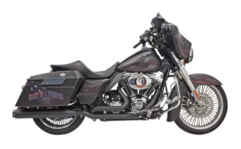 Bassani Down Under True Dual Exhaust For Harley Touring 2009-2016 2 Bassani Down Under True Dual Exhaust For Harley Touring 2009-2016 - Image 2