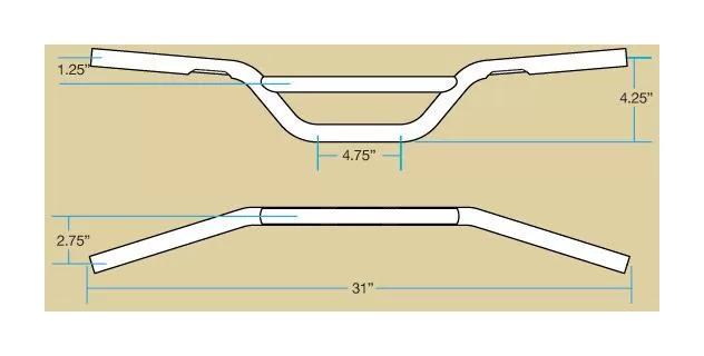 Biltwell Moto Bar 1" Handlebars 9 Biltwell Moto Bar 1" Handlebars - Image 9