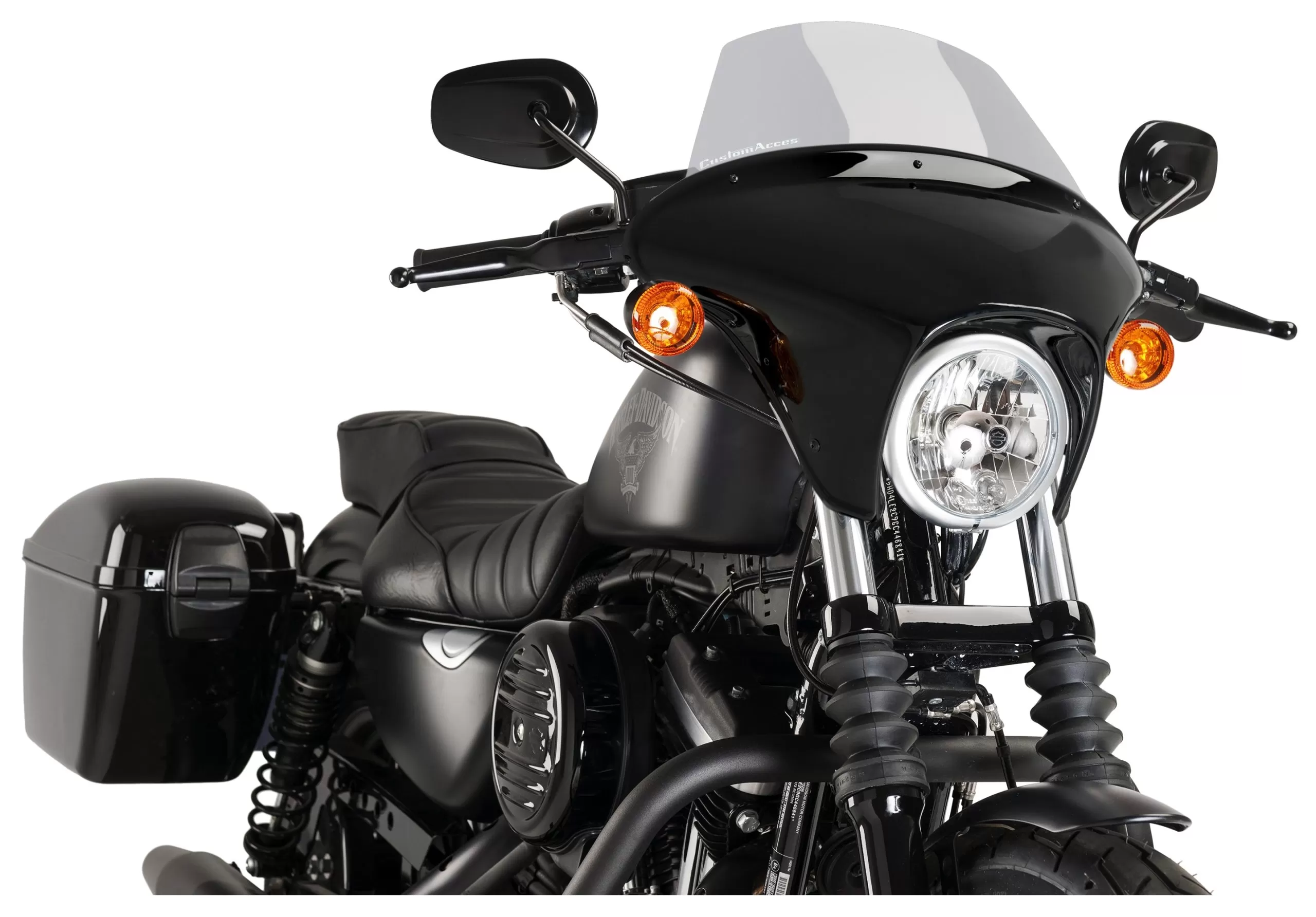 CustomAcces Batwing SML Fairing For Harley Iron 883 2009-2021 Smoke / Touring [Previously Installed]