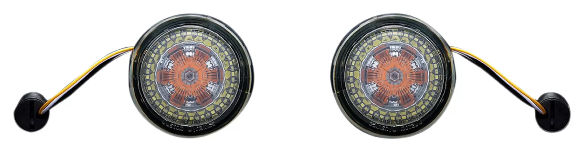 Custom Dynamics ProBEAM Halo LED Front Turn Signal Inserts For Harley 2000-2023 1 Custom Dynamics ProBEAM Halo LED Front Turn Signal Inserts For Harley 2000-2023