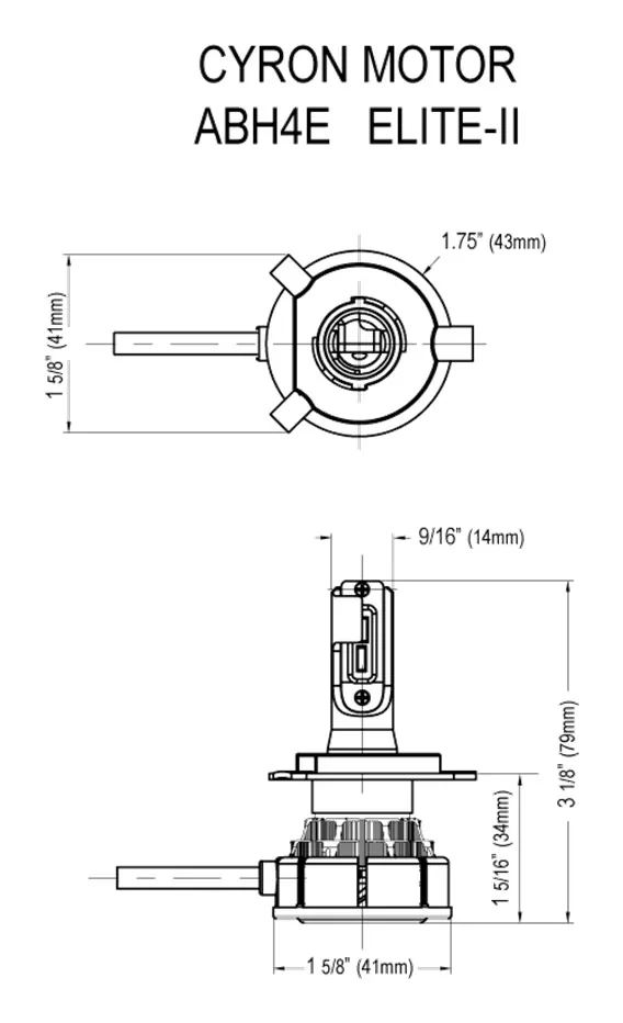 Cyron Elite-II 4500 Lumen H7 LED Headlight Bulb 3 Cyron Elite-II 4500 Lumen H7 LED Headlight Bulb - Image 3