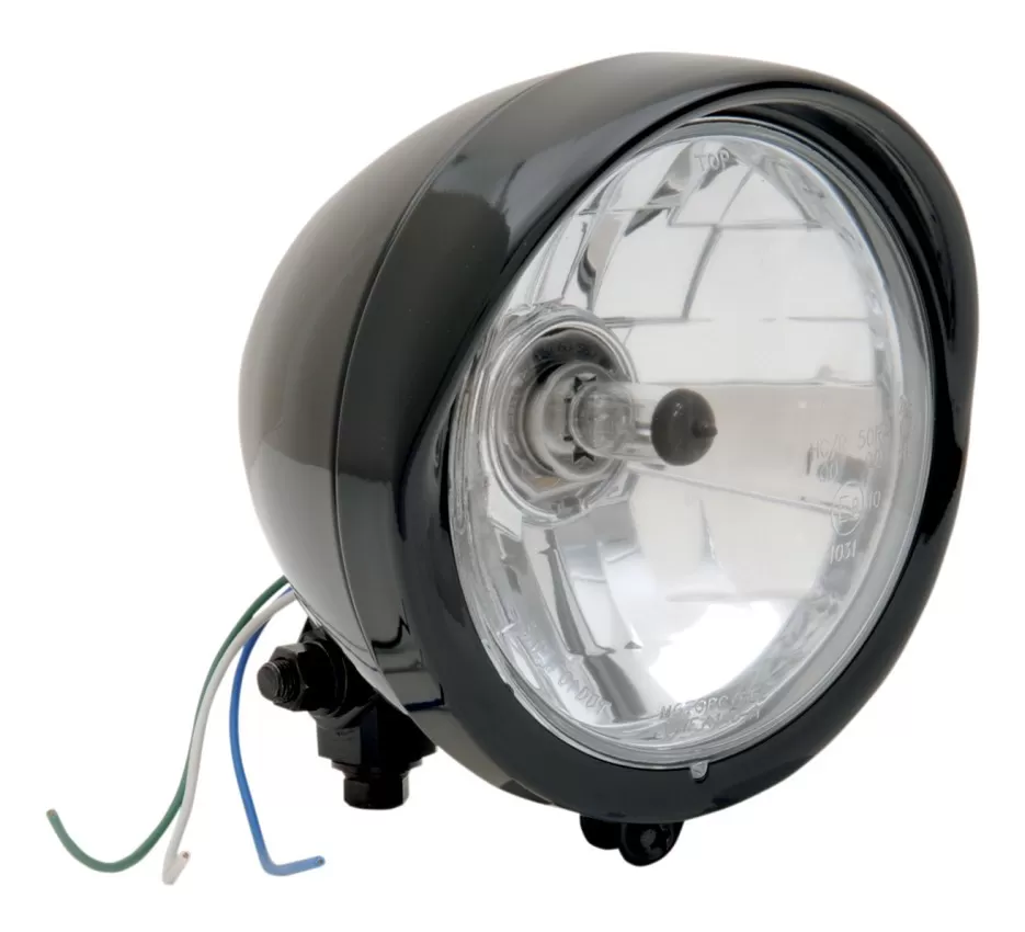 Drag Specialties 5 3/4" Diamond Style Bottom-Mount Headlight Assembly With Visor 1 Drag Specialties 5 3/4" Diamond Style Bottom-Mount Headlight Assembly With Visor