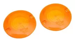 Drag Specialties Flat Style Turn Signal Lenses For Harley 1986-2022 -Funky Motorcycle drag specialties replacement flat style turn signal lens for harley19862015 amber
