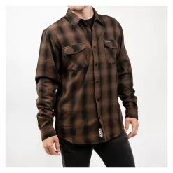 Fasthouse Saturday Night Special Flannel -Funky Motorcycle fasthouse saturday night special flannel brown black 2
