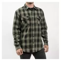 Fasthouse Saturday Night Special Flannel -Funky Motorcycle fasthouse saturday night special flannel olive black 2
