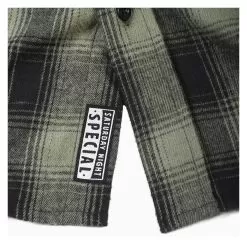 Fasthouse Saturday Night Special Flannel -Funky Motorcycle fasthouse saturday night special flannel olive black 4