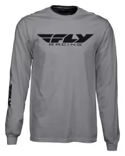 Fly Racing Corporate Long Sleeve T-Shirt -Funky Motorcycle fly racing dirt corporate long sleeve t shirt grey 1