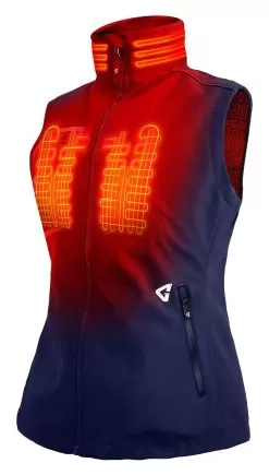 Gerbing 7V Torrid 2.0 Women's Softshell Heated Vest -Funky Motorcycle gerbing7 v torrid20 womens softshell heated vest navy 1