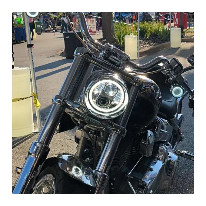 HogWorkz LED 5 3/4" Halomaker Headlight For Harley 1988-2023 4 HogWorkz LED 5 3/4" Halomaker Headlight For Harley 1988-2023 - Image 4