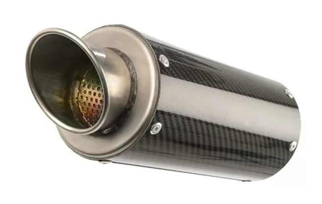 Hotbodies Racing MGP Slip-On Exhaust Suzuki GSXR 600 / GSXR 750 2011-2023 Carbon Fiber/Stainless [Previously Installed] - Image 5