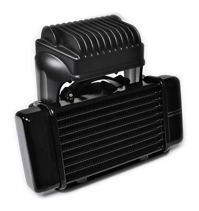 Jagg Horizontal Low Mount Fan Assisted Oil Cooler Kit For Harley Touring 2009-2016 1 Jagg Horizontal Low Mount Fan Assisted Oil Cooler Kit For Harley Touring 2009-2016