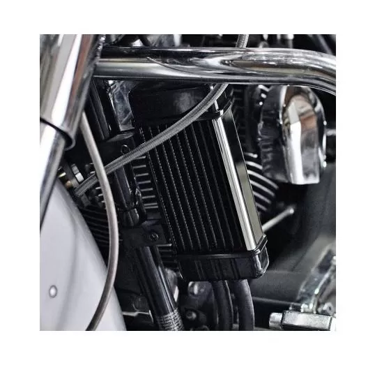 Jagg Vertical Frame Mount Wide Line Oil Cooler For Harley 1955-2022 - Image 3