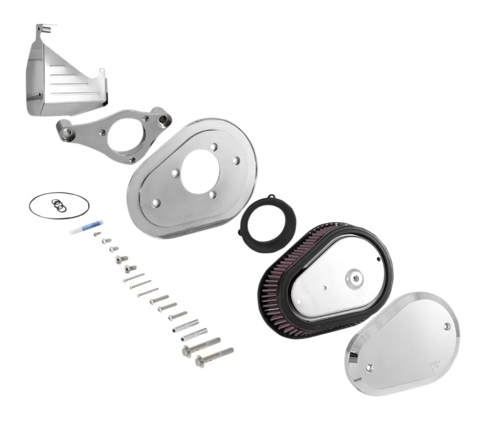 K&N Street Metal Flare Air Intake System For Harley 2017-2023 Mirror Aluminum [Previously Installed] - Image 3