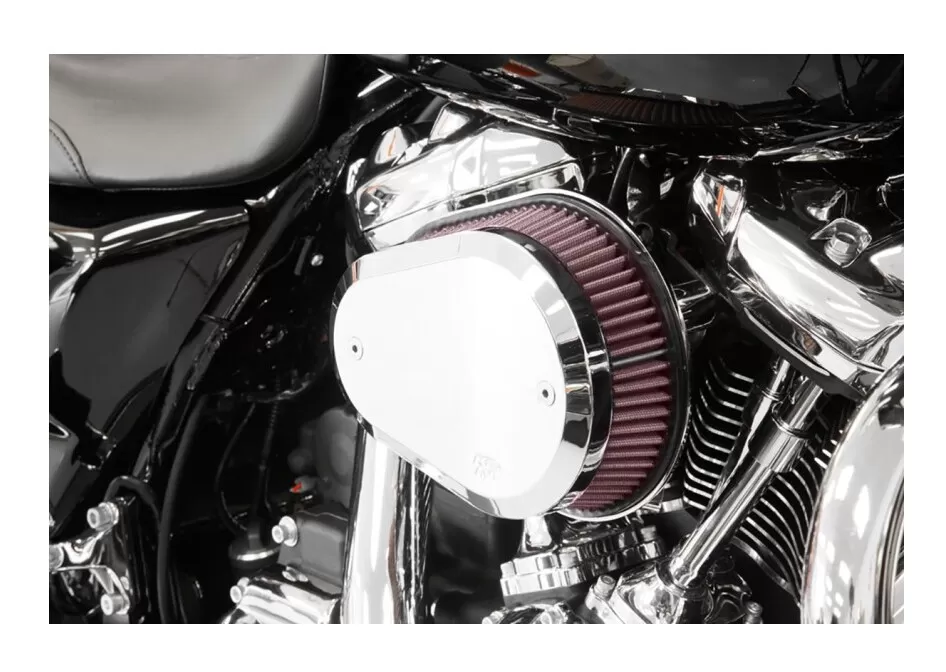 K&N Street Metal Flare Air Intake System For Harley 2017-2023 Mirror Aluminum [Previously Installed] - Image 4