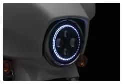 Kuryakyn Orbit Vision 7" LED Halo Headlight For Harley 1991-2023 -Funky Motorcycle kuryakyn orbit vision7 led halo headlight for harley19942017 3