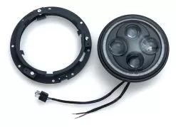 Kuryakyn Orbit Vision 7" LED Halo Headlight For Harley 1991-2023 -Funky Motorcycle kuryakyn orbit vision7 led halo headlight for harley19942017 4