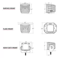 Rigid D-Series Pro 3" LED Pod Lights - Dual Pack 13 Rigid D-Series Pro 3" LED Pod Lights - Dual Pack -Funky Motorcycle rigid d series pro standard mount led lights dual pack 1