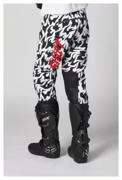 Shift Blue Label Flame Pants -Funky Motorcycle shift3lue label flame pants white black 3