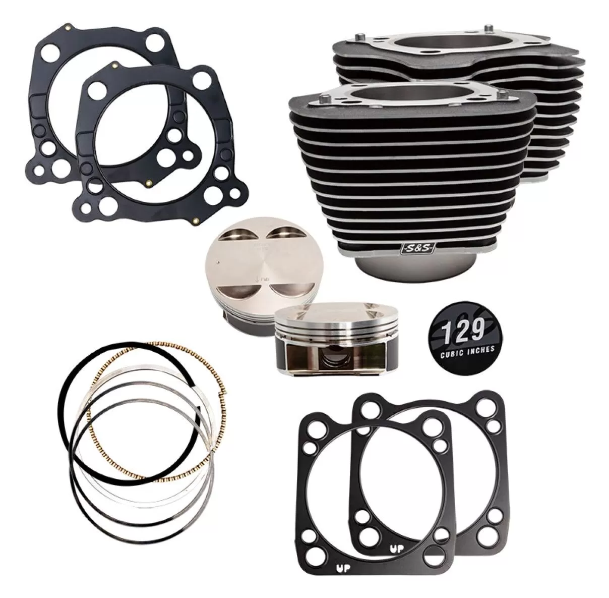 S&S Cycle 129" Big Bore Kit For Harley 107" Milwaukee Eight 2017-2023