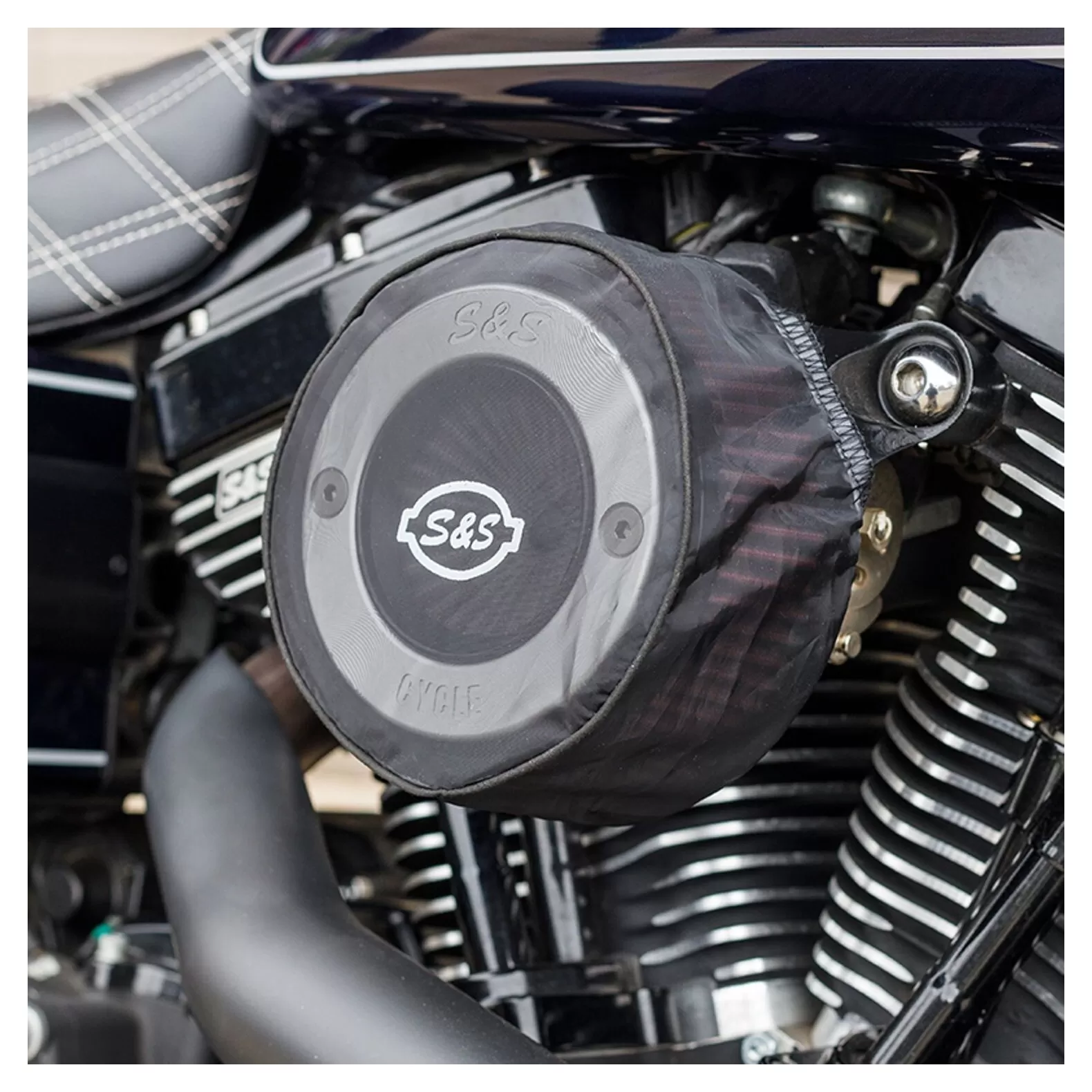 S&S Cycle Pre-Filter / Rain Sock For Round Air Stinger Air Cleaner - Image 3